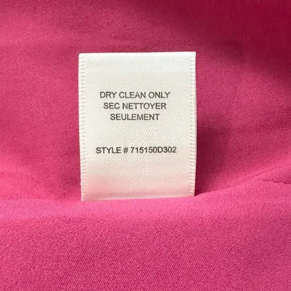 Rebecca Taylor Crepe V Neck Fit and Flare Dress, Hot Pink Rebecca Taylor Crepe V Neck Fit and Flare Dress, Hot Pink